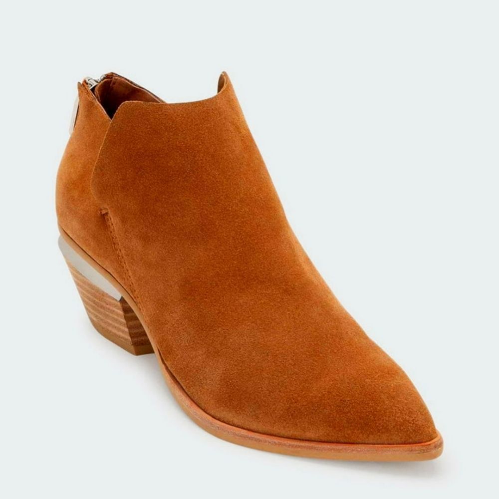 (S-4844)  ZBY Womens Pointed Toe Cut  Ankle Boots Sz 8.5